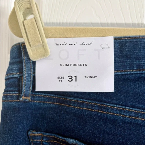 LOFT Dark Blue Skinny Jeans - Picture 3 of 5